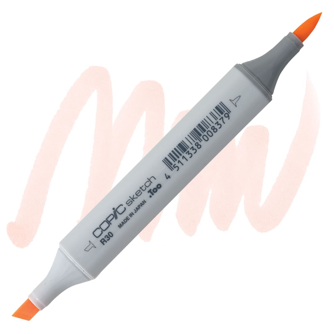 Open in modal - Copic Sketch Marker - Pale Yellowish Pink R30 marker and swatch