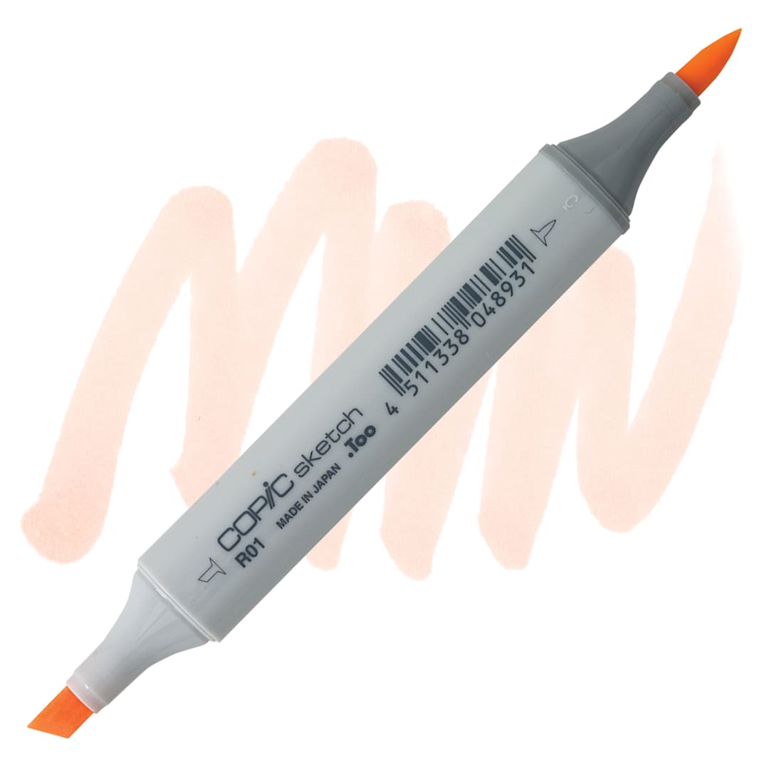Open in modal - Copic Sketch Marker - Pinkish Vanilla R01 marker and swatch