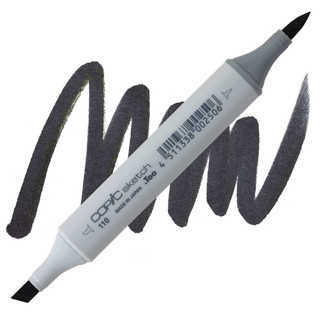 Open in modal - Copic Sketch Marker - Special Black 110 marker and swatch
