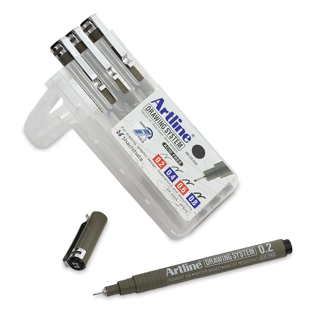 Open in modal - Artline Drawing Pens - Wallet Set B, Set of 4 Inside of Packaging