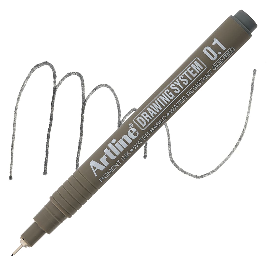 Open in modal - Artline Drawing Pen - Grey, 0.1 mm Tip pen with swatch