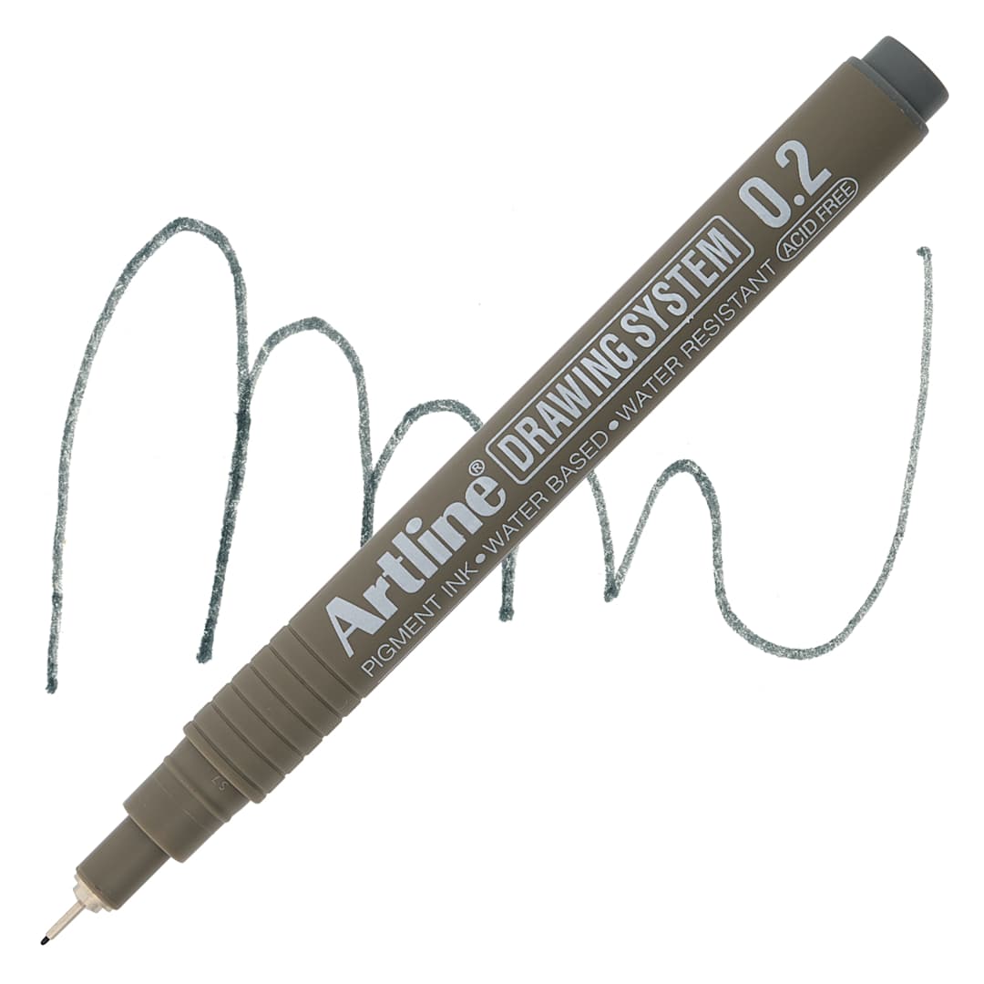 Open in modal - Artline Drawing Pen - Grey, 0.2 mm Tip pen with swatch