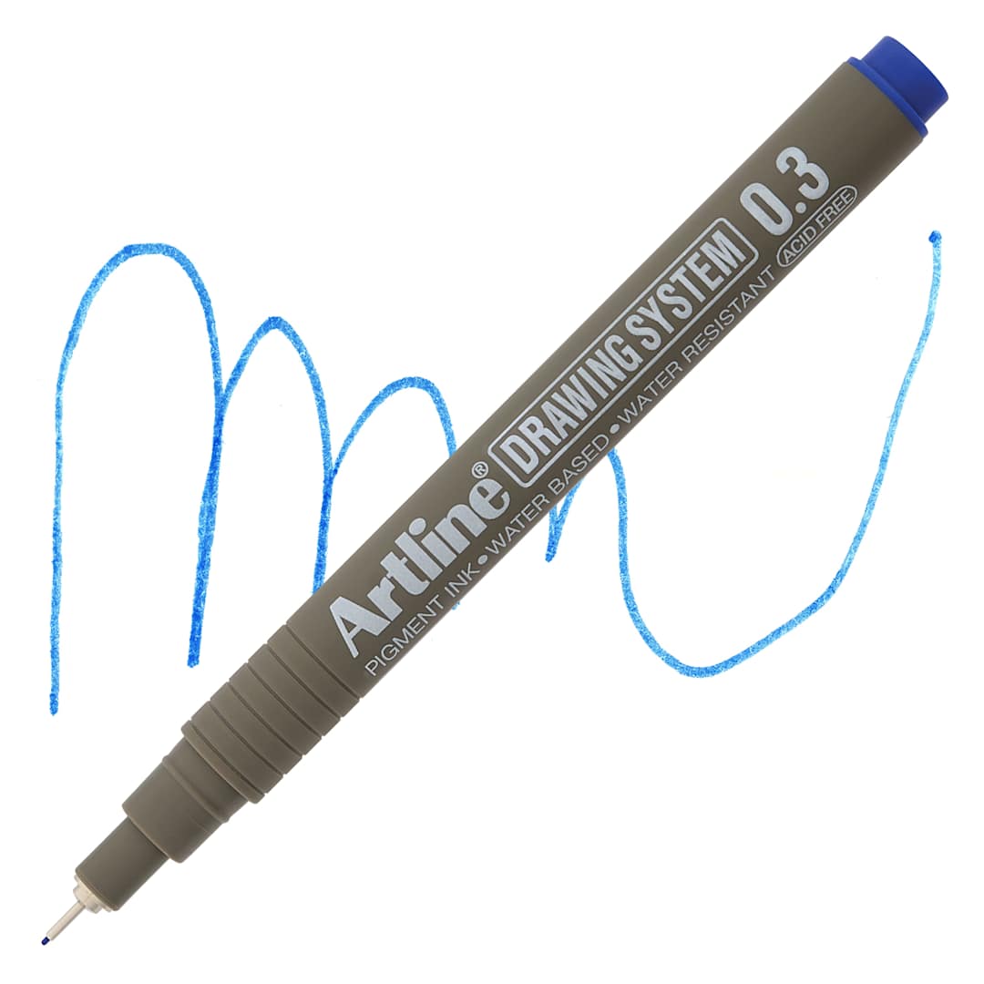 Open in modal - Artline Drawing Pen - Blue, 0.3 mm Tip pen with swatch