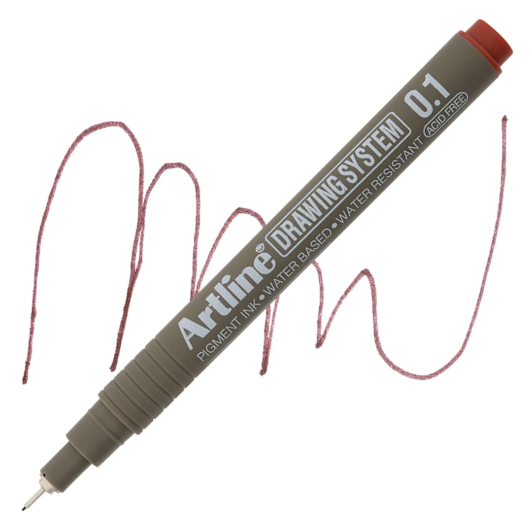 Open in modal - Artline Drawing Pen - Sepia, 0.1 mm Tip pen with swatch
