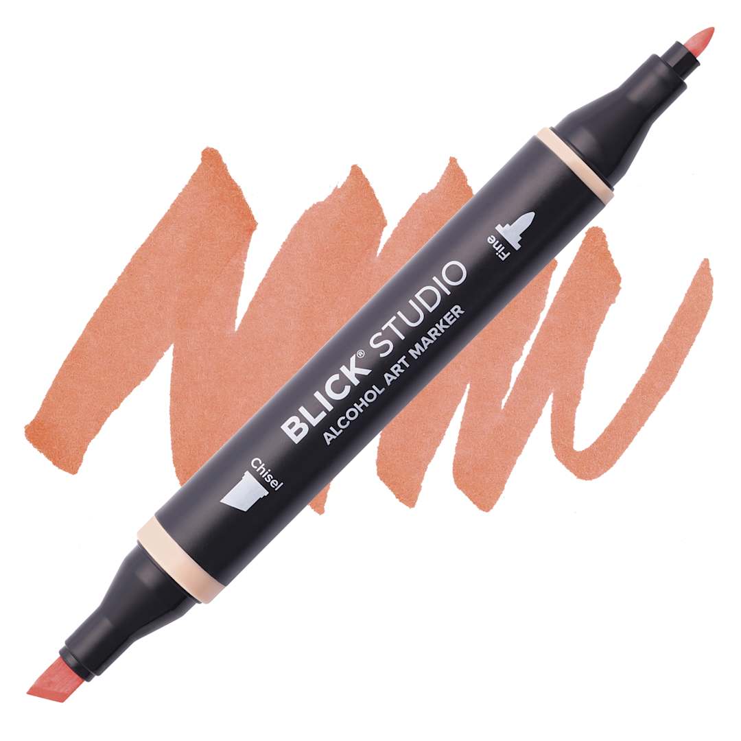 Open in modal - Blick Studio Alcohol Art Marker - 259 Apricot, swatch and marker