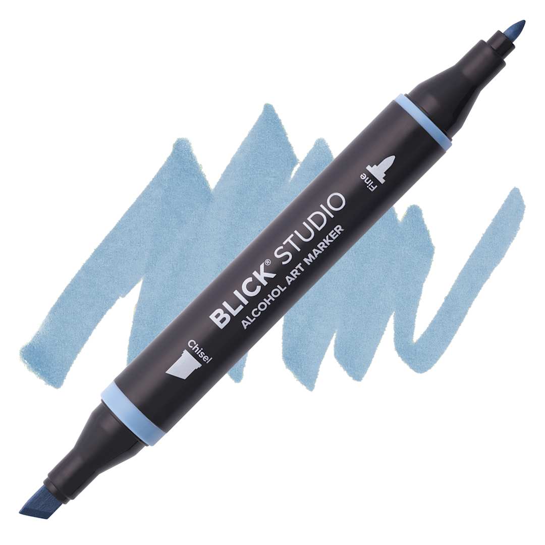 Open in modal - Blick Studio Alcohol Art Marker - 566 Lake Placid, swatch and marker