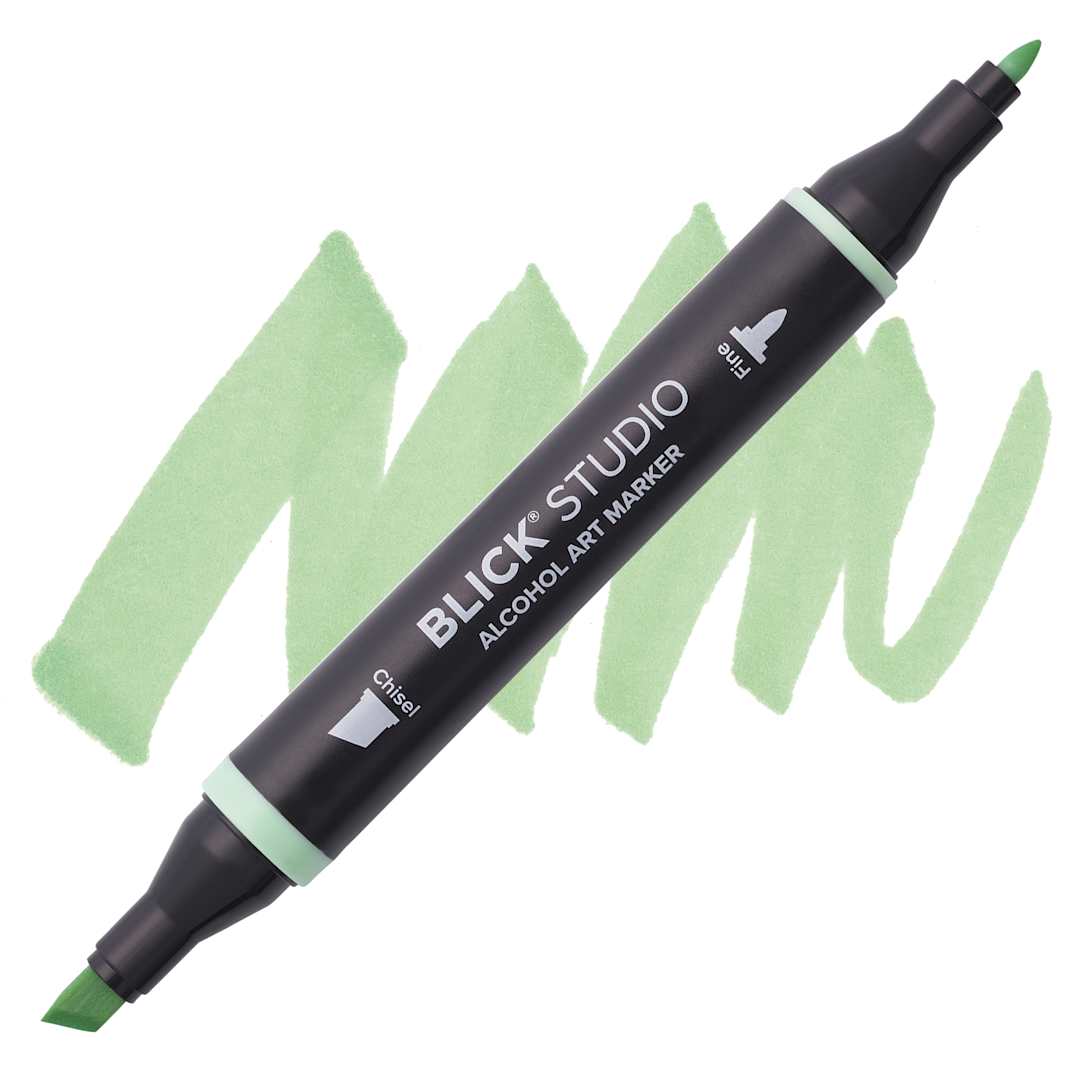 Open in modal - Blick Studio Alcohol Art Marker - 418 Mint Green, swatch and marker