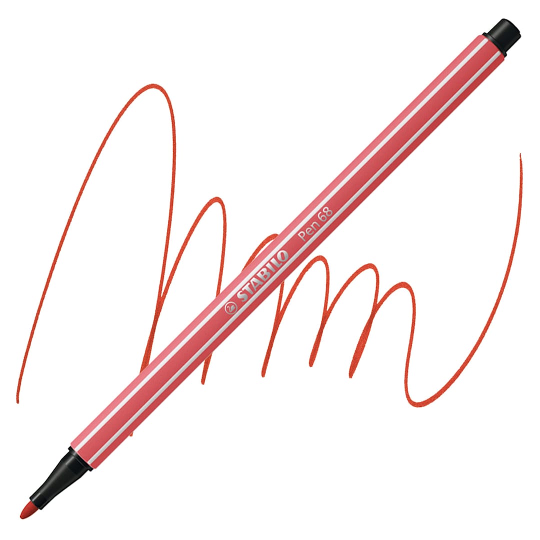 Open in modal - Stabilo Pen 68 - Rust Red  pen and swatch