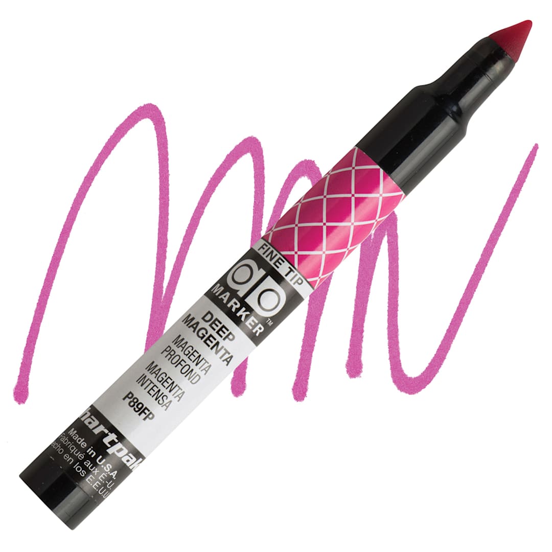 Open in modal - Chartpak Fine Tip Ad Marker - Deep Magenta marker and swatch