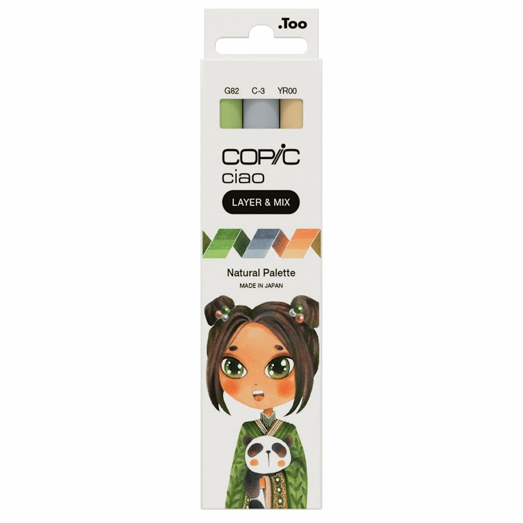 Open in modal - Copic Ciao Double Ended Markers - Layer & Mix Set of 3, Natural Palette