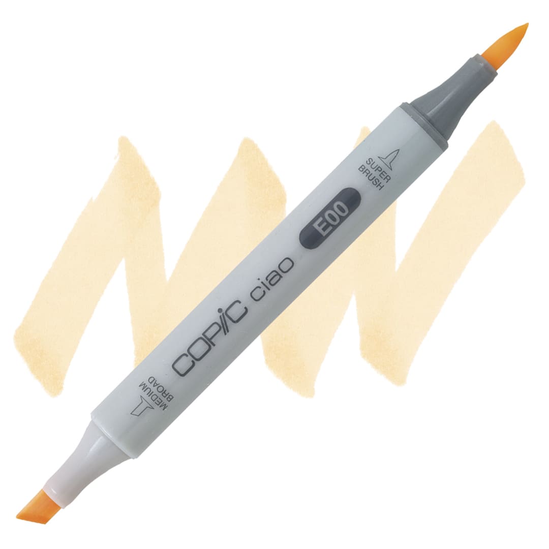 Open in modal - Copic Ciao Double Ended Marker - Cotton Pearl E00 marker and swatch