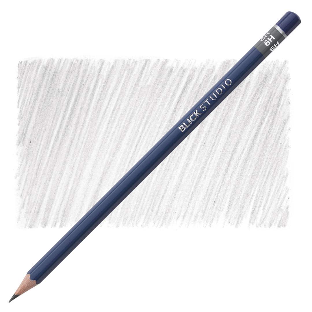 Open in modal - Blick Studio Drawing Pencil - 6H pencil and swatch