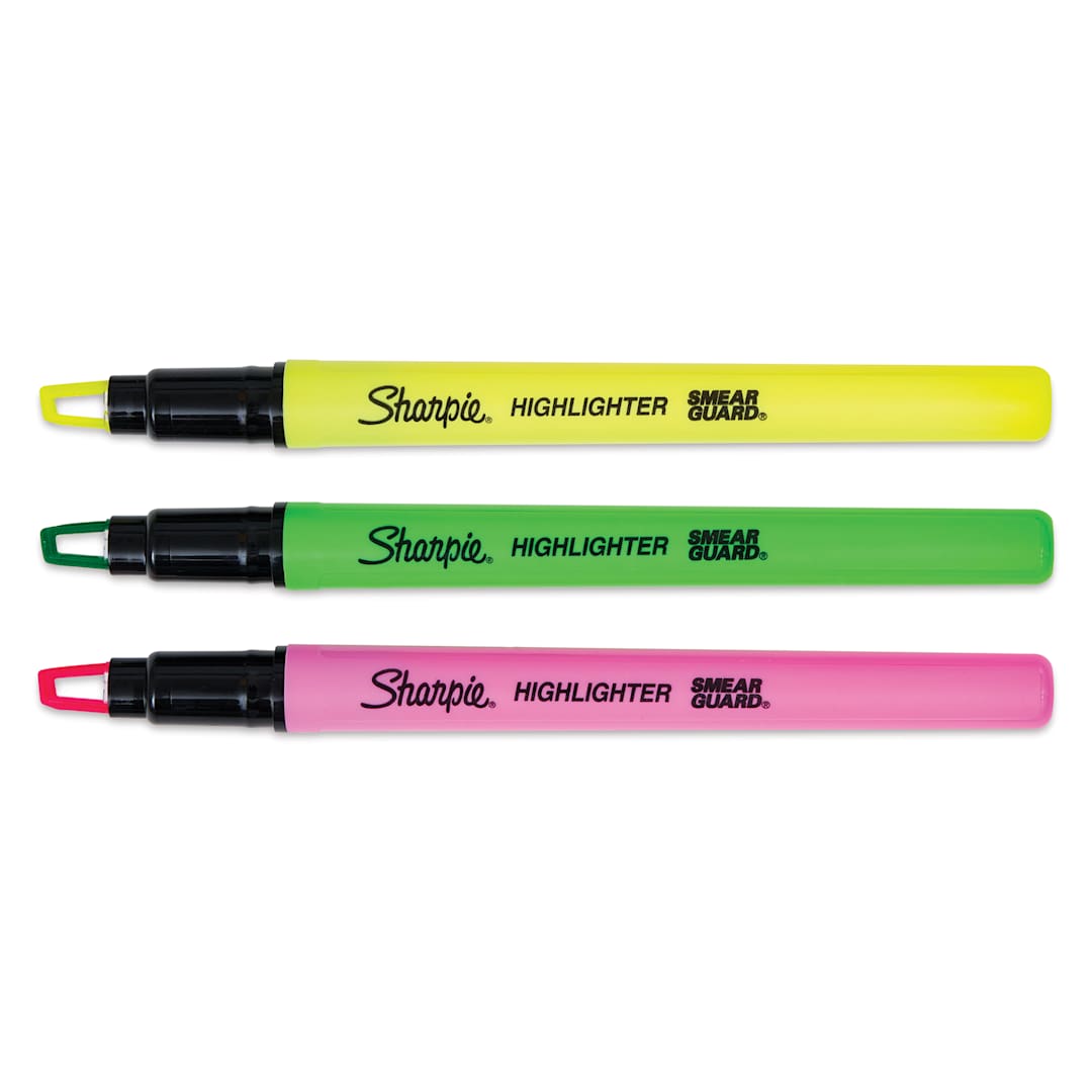Open in modal - Sharpie Clear View Highlighters - Set of 3, Stick Style, laid out