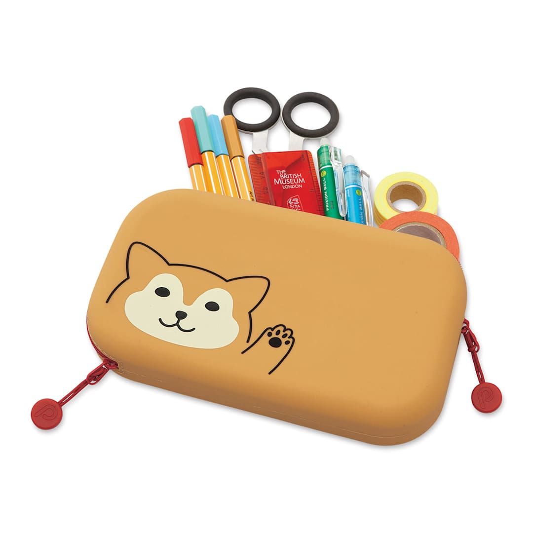 Open in modal - PuniLabo Zipper Pouch - Shiba Dog (art supplies not included)