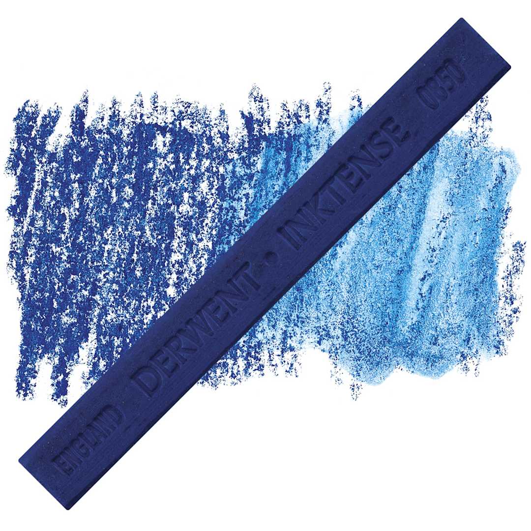 Open in modal - Derwent Inktense Block - Deep Blue block and swatch
