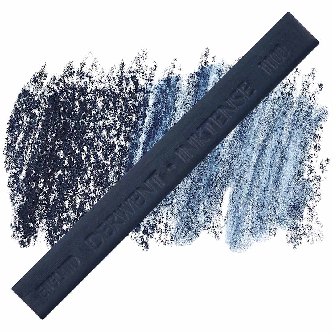 Open in modal - Derwent Inktense Block - Deep Indigo block and swatch