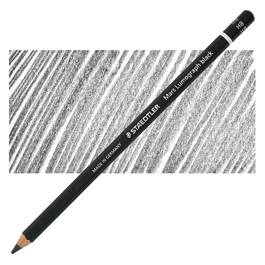 Open in modal - Staedtler Mars Lumograph Black Drawing Pencil - HB pencil and swatch