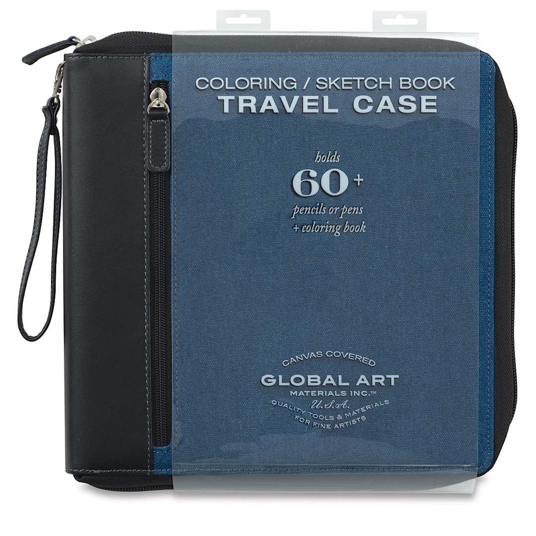 Open in modal - Speedball Sketchbook Travel Case - Denim, Medium, front of the packaging sleeve