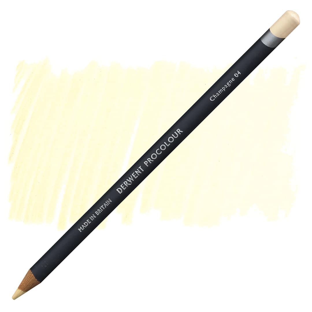 Open in modal - Derwent ProColour Colored Pencil - Champagne pencil and swatch