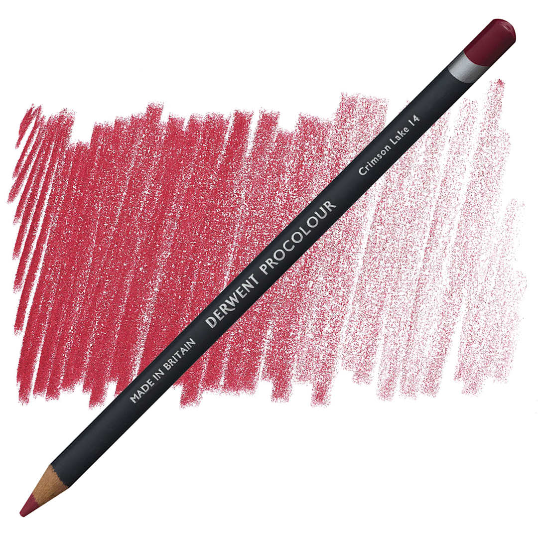 Open in modal - Derwent ProColour Colored Pencil - Crimson Lake pencil and swatch