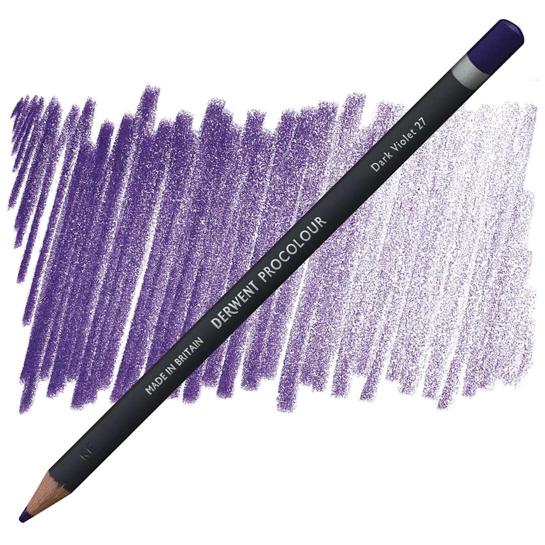 Open in modal - Derwent ProColour Colored Pencil - Dark Violet pencil and swatch