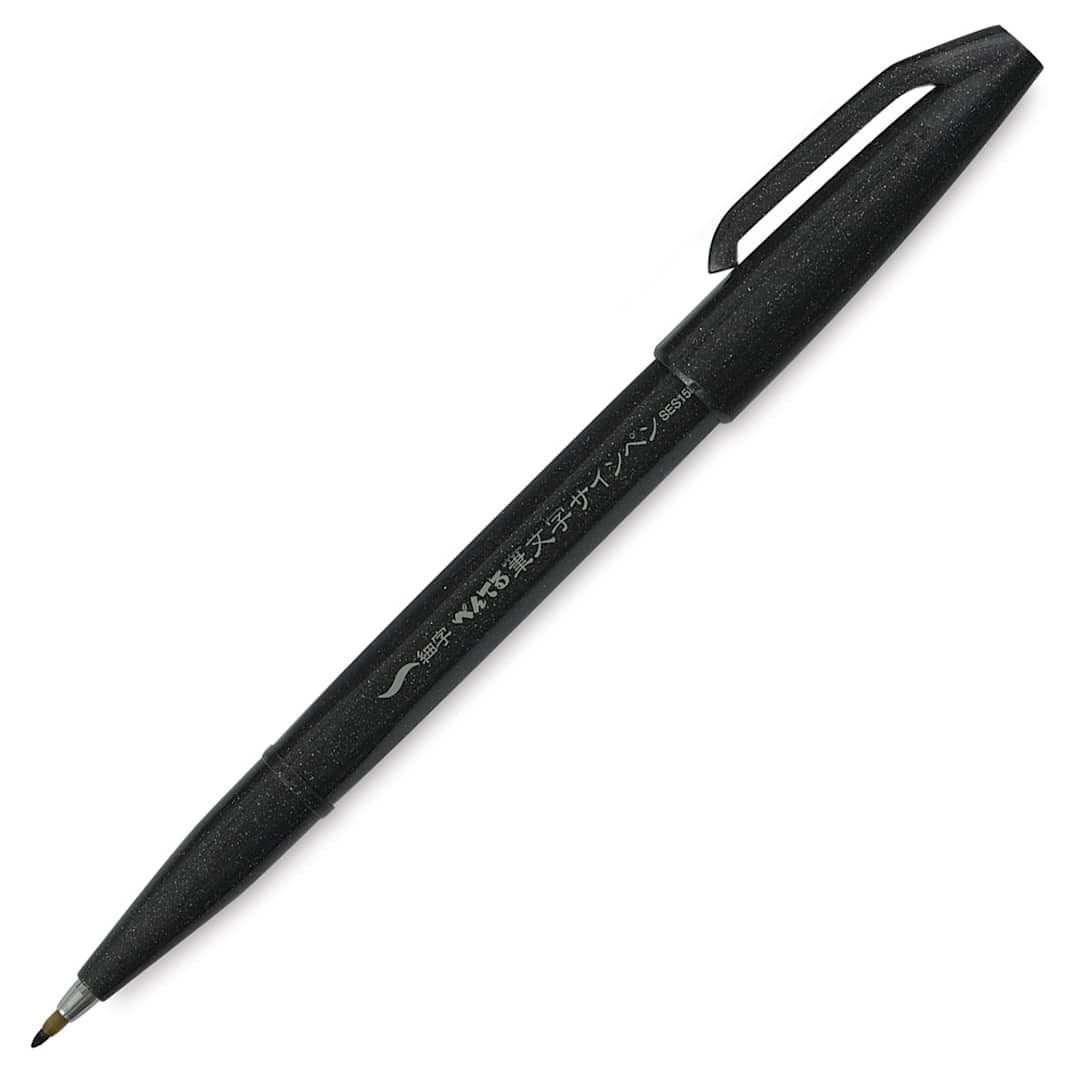 Open in modal - Pentel Arts Brush Tip Sign Pen - Black