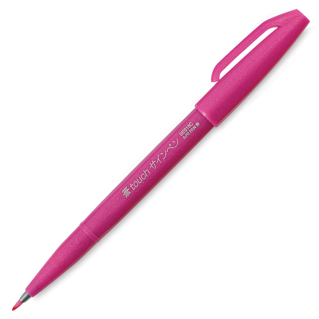 Open in modal - Pentel Arts Brush Tip Sign Pen - Pink