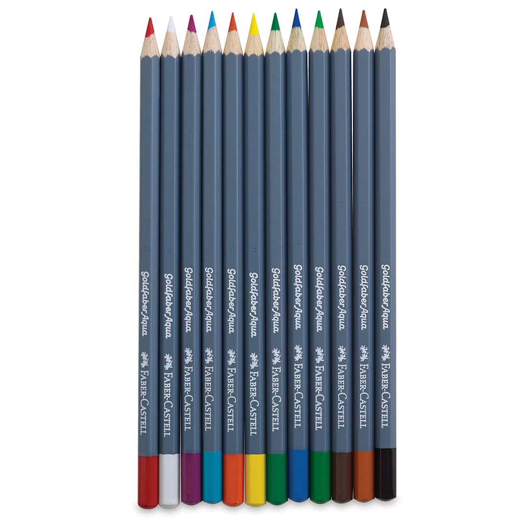 Open in modal - Faber-Castell Goldfaber Aqua Watercolor Pencils - Colors included in the set Class Pack of 144. 