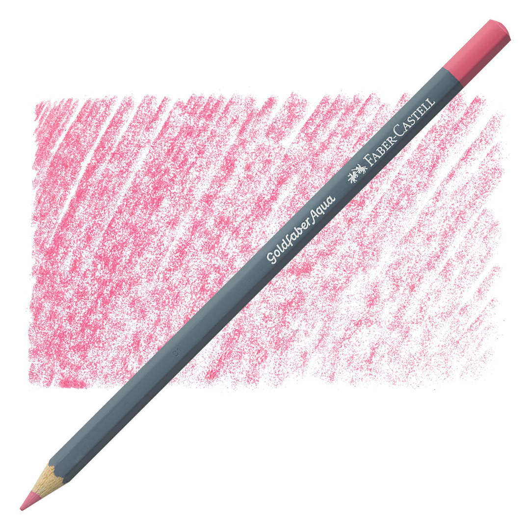 Open in modal - Faber Castell Goldfaber Aqua Watercolor Pencil - Pastel Madder 442 pencil and swatch