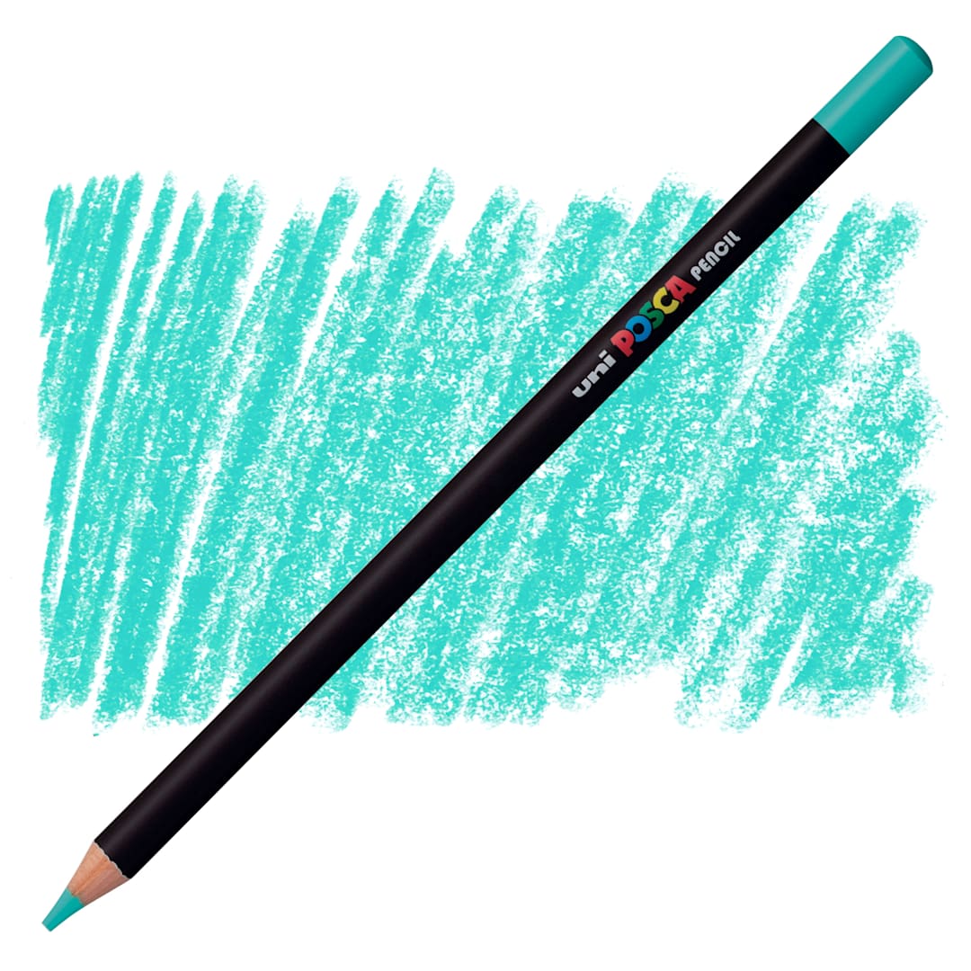 Open in modal - Posca Colored Pencil - Aqua Green pencil and swatch
