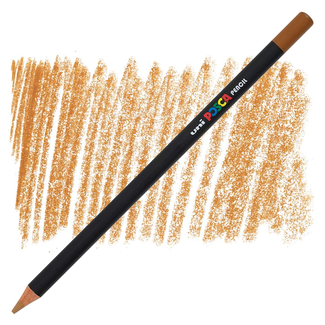 Open in modal - Posca Colored Pencil - Ash Brown pencil and swatch