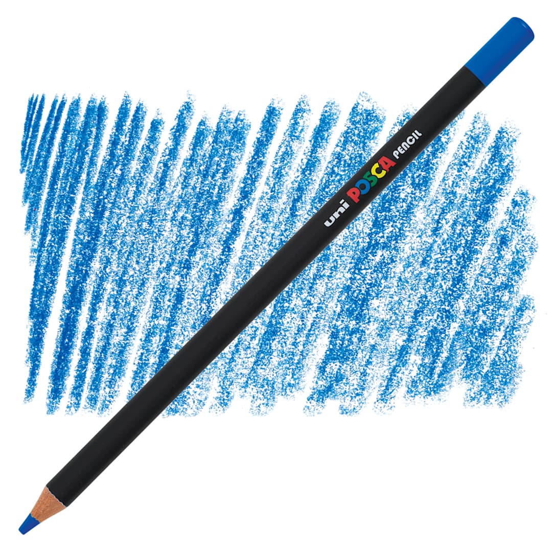 Open in modal - Posca Colored Pencil - Blue pencil and swatch