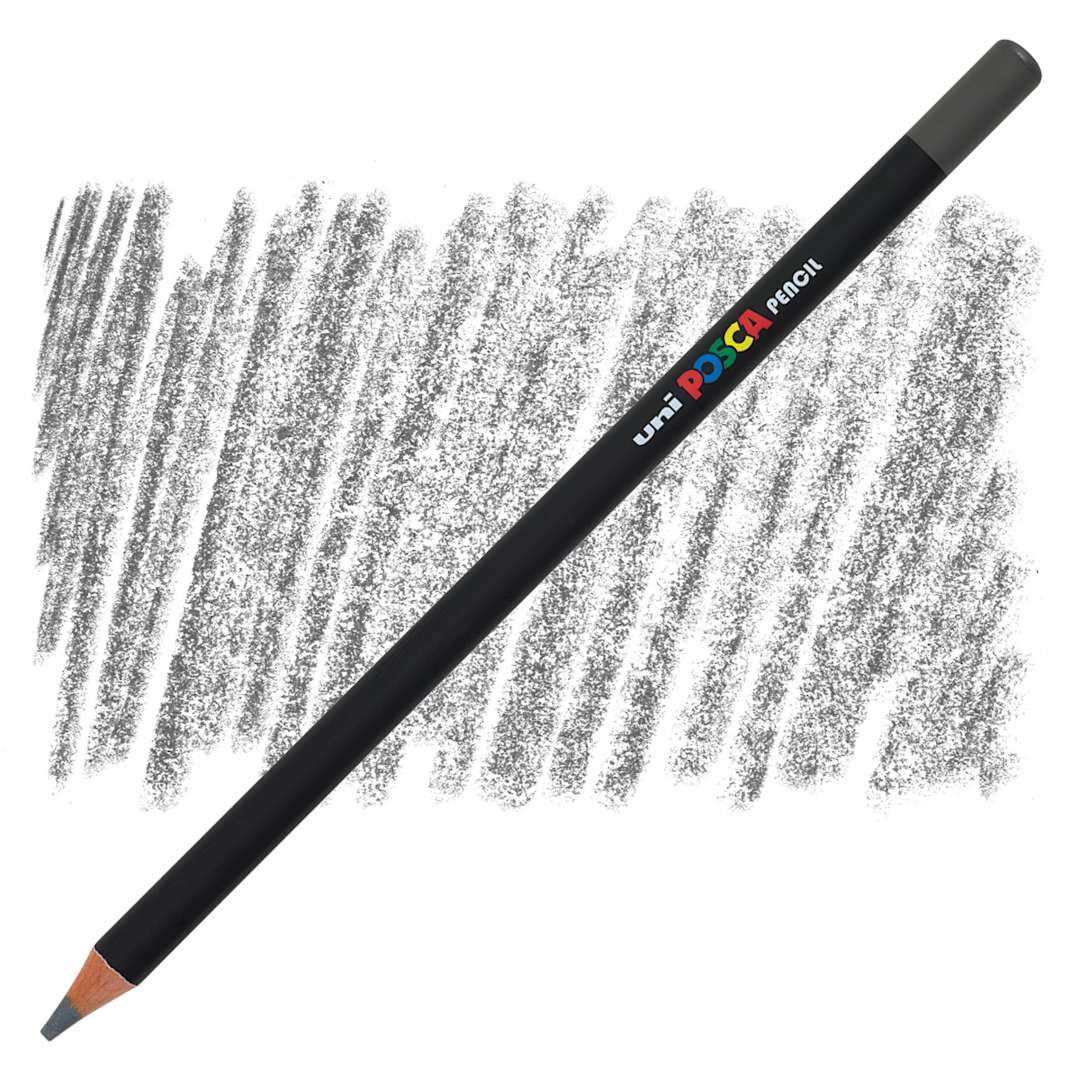 Open in modal - Posca Colored Pencil - Dark Grey pencil and swatch