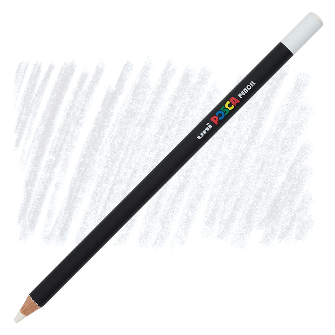 Open in modal - Posca Colored Pencil - White pencil and swatch
