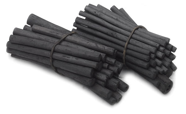 Open in modal - Willow Charcoal, Short Sticks  Bundled Sticks