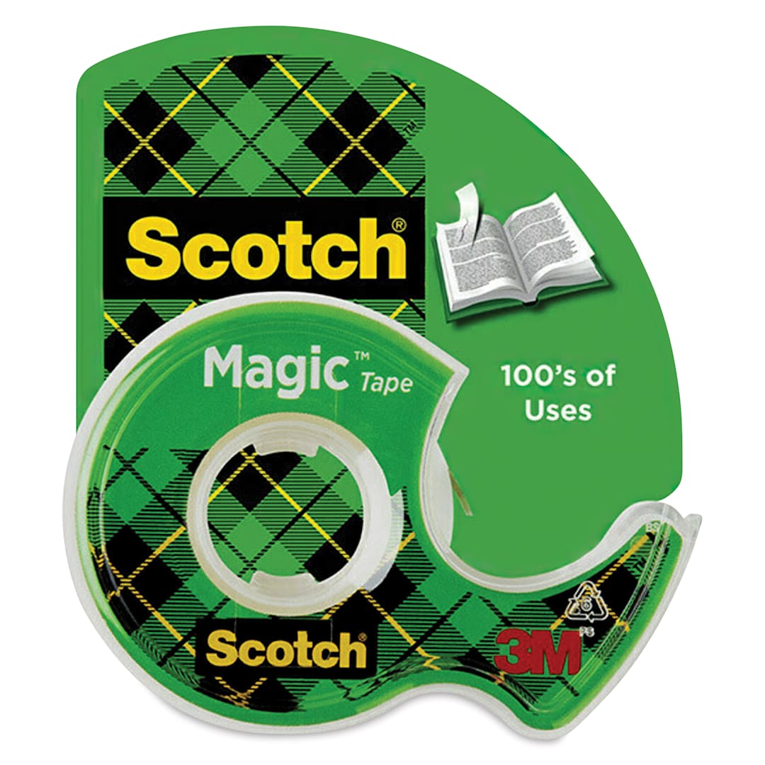 Open in modal - Scotch Magic Transparent Tape in Dispenser - 1/2" x 12.5 yards front of packaging
