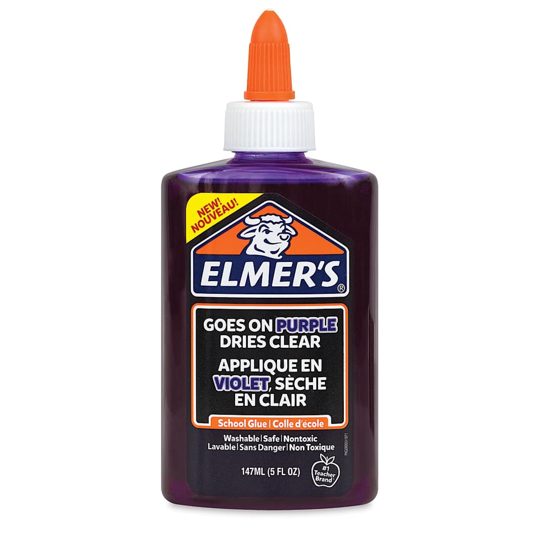 Open in modal - Elmer's Disappearing Purple School Glue - Front view of bottle
