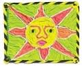 Open in modal - huichol clay painting