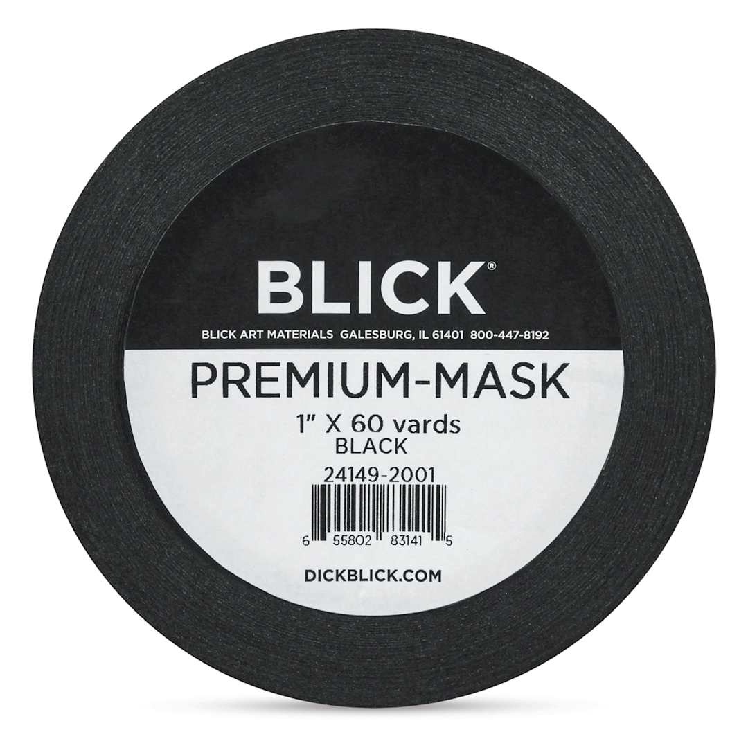 Open in modal - Blick Premium Masking Tape - Black, 1" x 60 yds - front