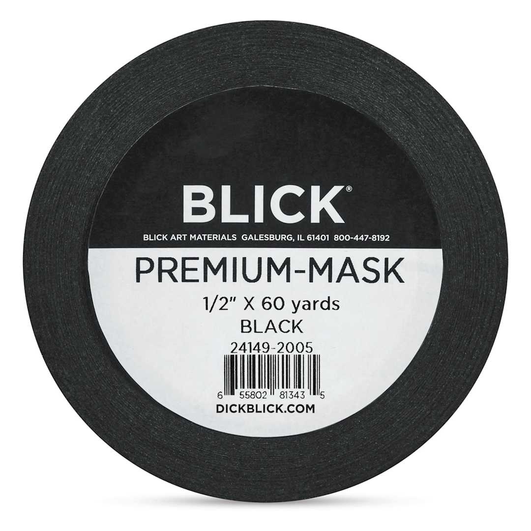 Open in modal - Blick Premium Masking Tape - Black, 1/2" x 60 yds - front