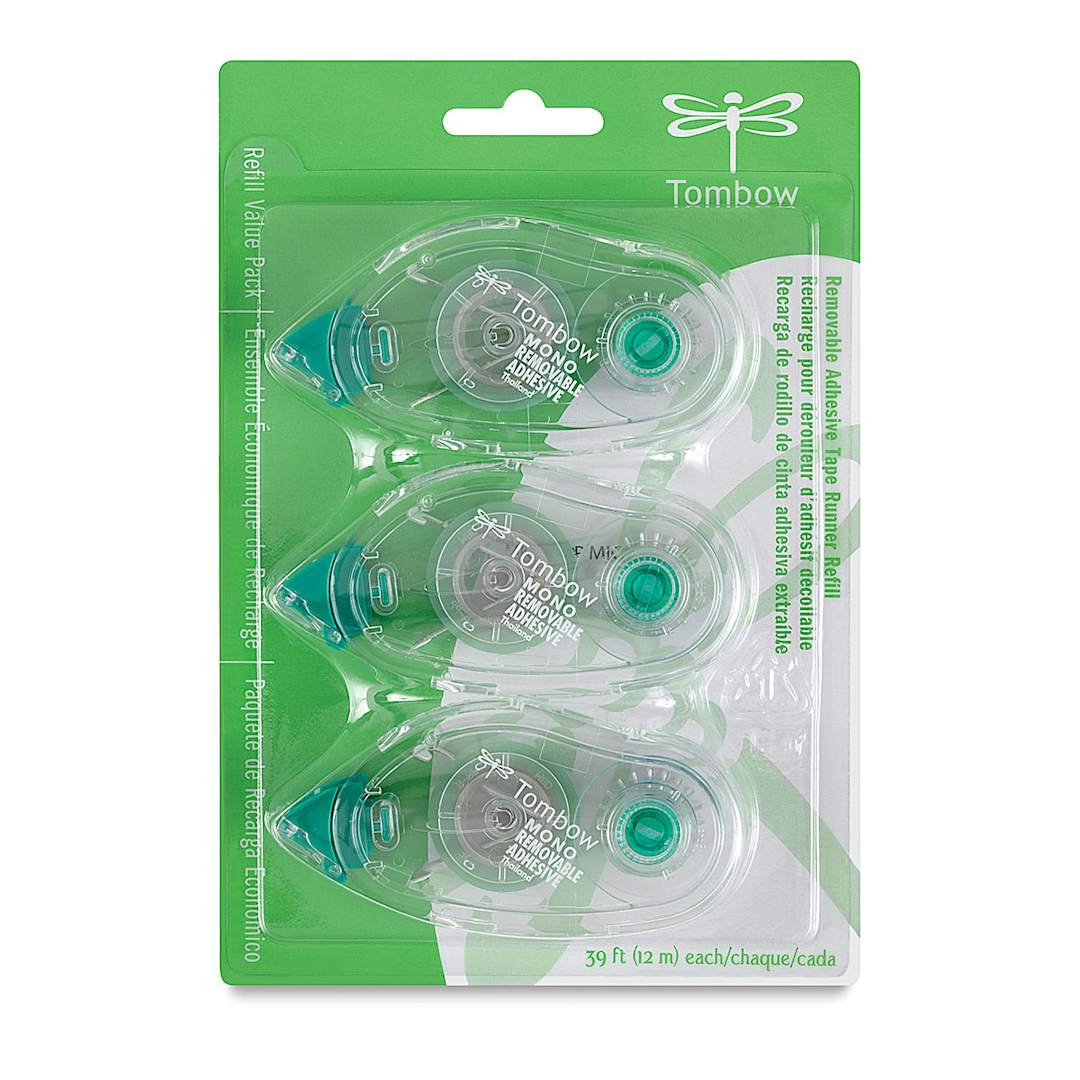 Open in modal - Tombow Mono Adhesive - Removable Refill, Pkg of 3