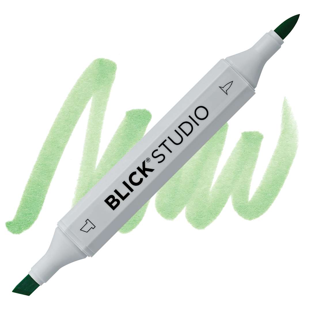 Open in modal - Blick Studio Brush Marker - Green Tomato marker and swatch