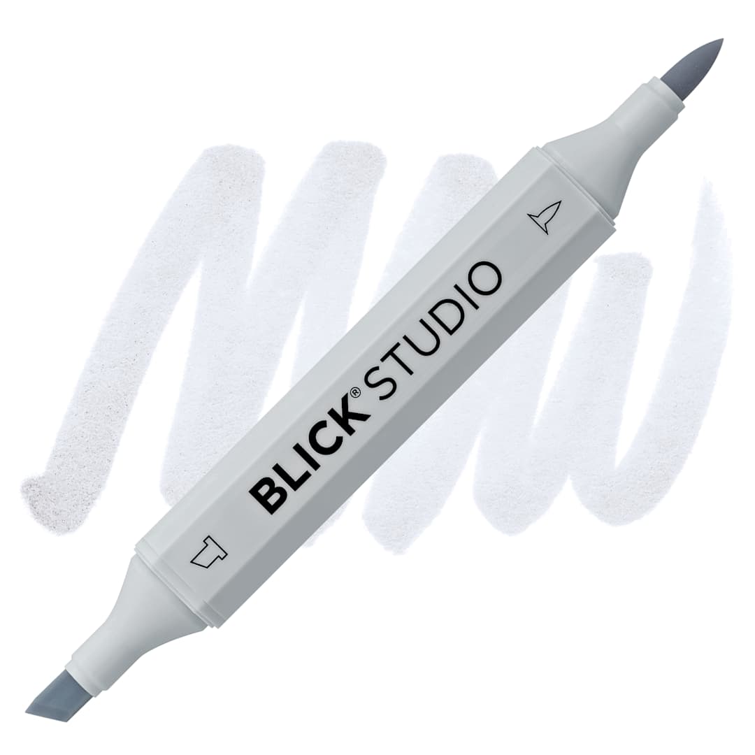 Open in modal - Blick Studio Brush Marker - Cool Gray 20% marker and swatch
