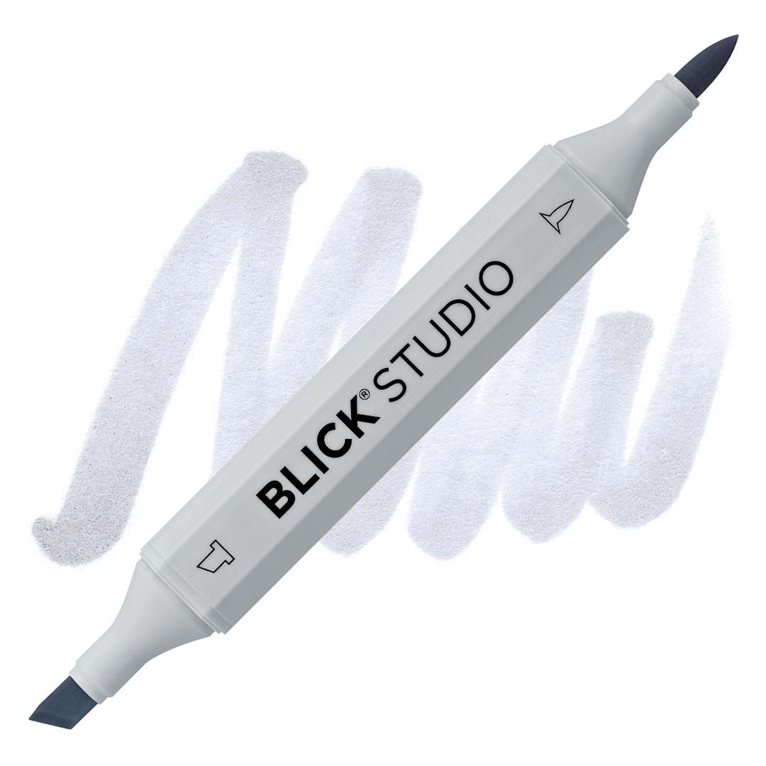 Open in modal - Blick Studio Brush Marker - Cool Gray 30% marker and swatch