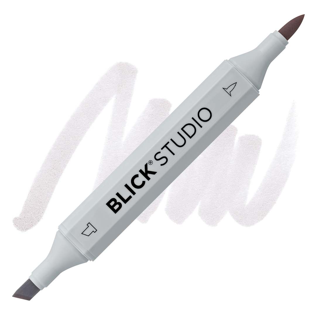 Open in modal - Blick Studio Brush Marker - Warm Gray 20% marker and swatch