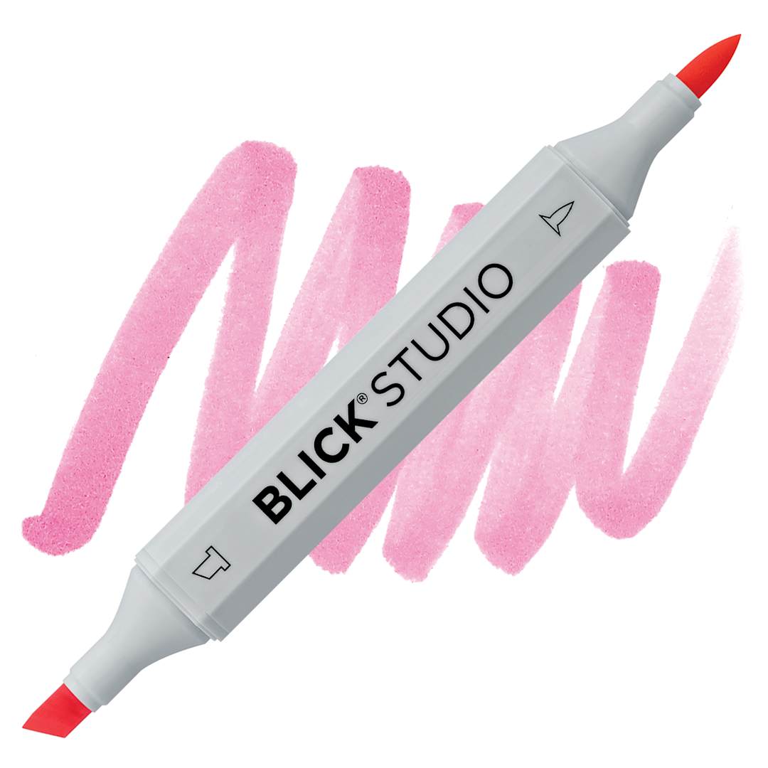 Open in modal - Blick Studio Brush Marker - Pink marker and swatch