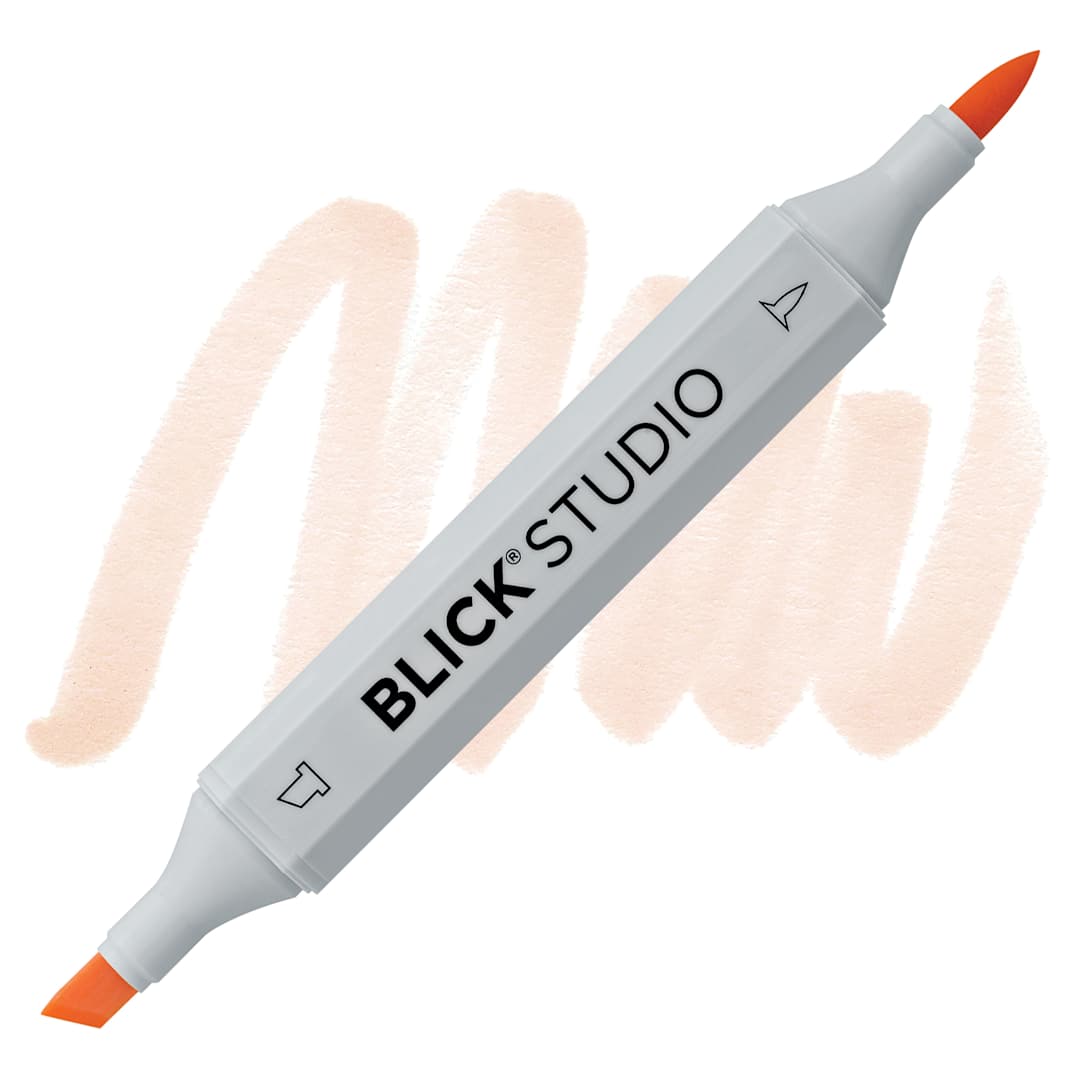 Open in modal - Blick Studio Brush Marker - Light Peach marker and swatch
