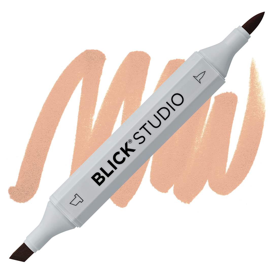 Open in modal - Blick Studio Brush Marker - Tan marker and swatch