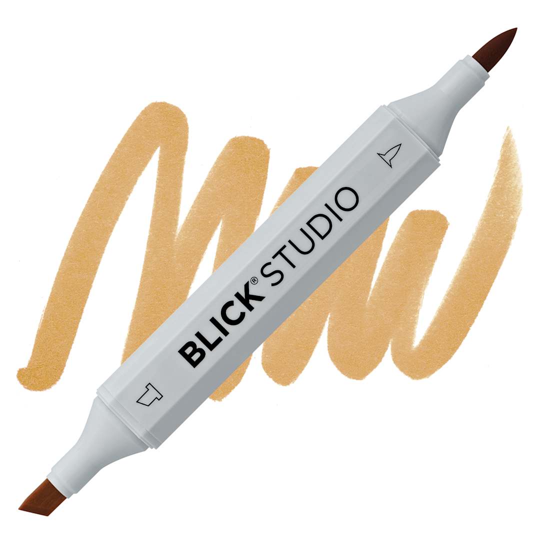 Open in modal - Blick Studio Brush Marker - Caramel marker and swatch