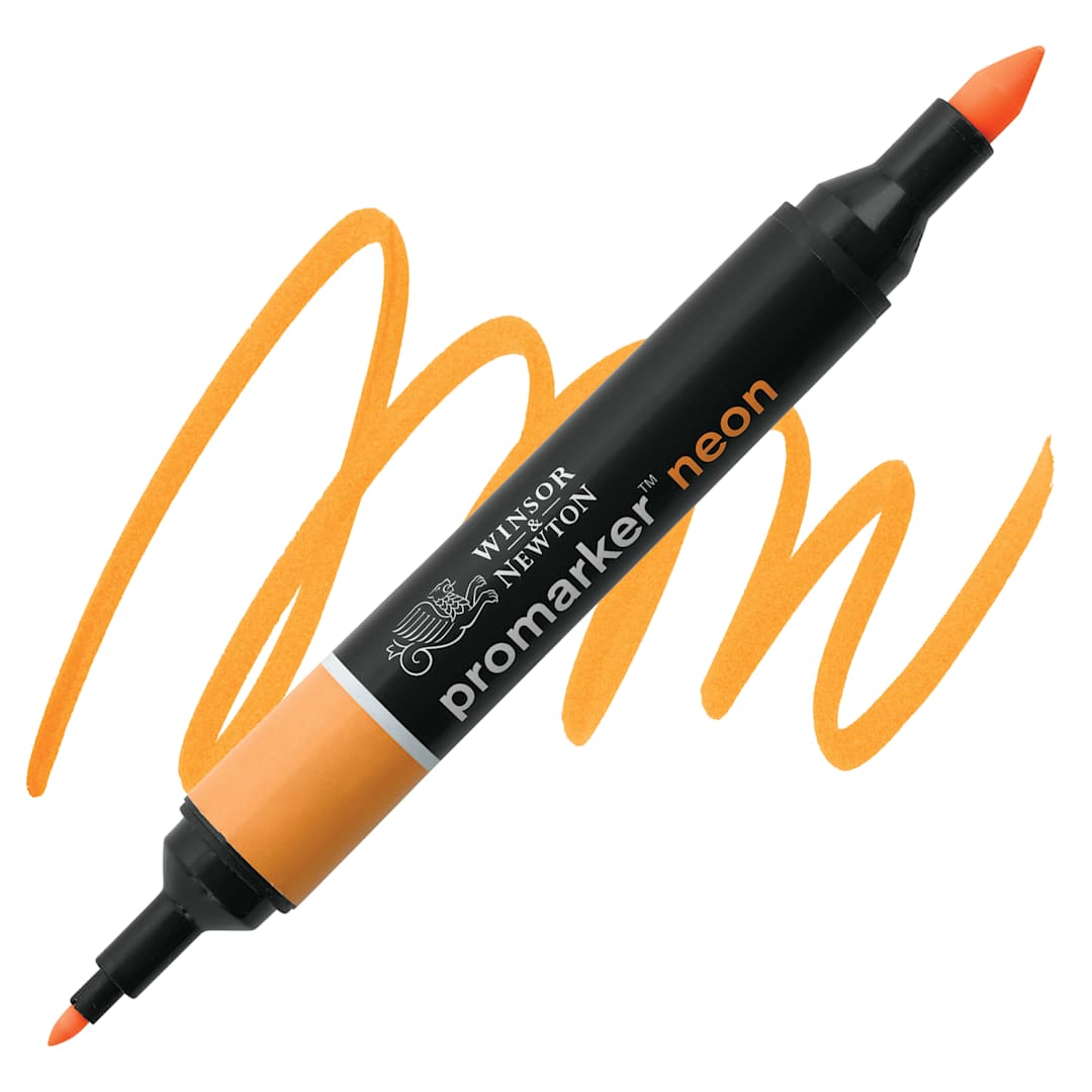 Open in modal - Winsor & Newton ProMarker - Neon Radiant Orange marker and swatch